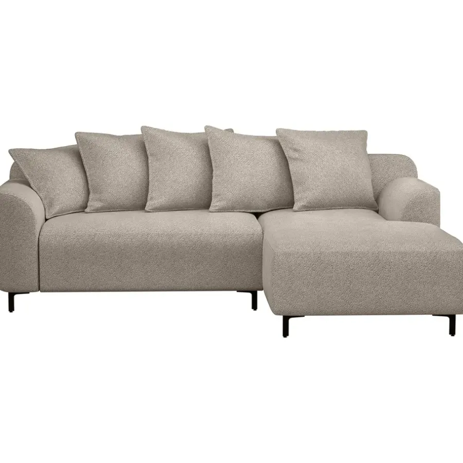 Hoekbanken-Leen Bakker Bank Elsa met chaise longue rechts - stof Anthology - beige