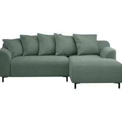 Leen Bakker Bank Elsa met chaise longue rechts - stof Eden - saliegroen