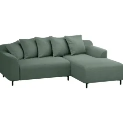 Leen Bakker Bank Elsa met chaise longue rechts - stof Eden - saliegroen