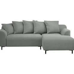 Hoekbanken-Leen Bakker Bank Elsa met chaise longue rechts - stof Eden - grijs