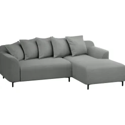 Hoekbanken-Leen Bakker Bank Elsa met chaise longue rechts - stof Eden - grijs