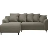 Leen Bakker Bank Elsa met chaise longue links - stof Eden - mokka