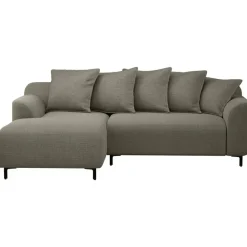 Leen Bakker Bank Elsa met chaise longue links - stof Eden - mokka