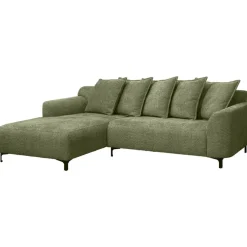 Hoekbanken-Leen Bakker Bank Elsa met chaise longue links - stof Anthology - groen