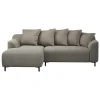 Leen Bakker Bank Elsa met chaise longue links - stof Eden - taupe