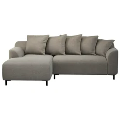 Leen Bakker Bank Elsa met chaise longue links - stof Eden - taupe