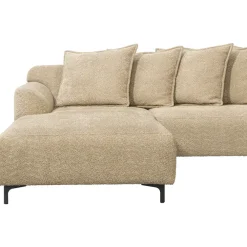 Hoekbanken-Leen Bakker Bank Elsa met chaise longue links - stof Anthology - taupe