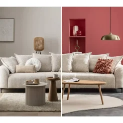 2,5 En 3-Zits Banken-Leen Bakker Bank Elsa 3-zits - stof Anthology - beige