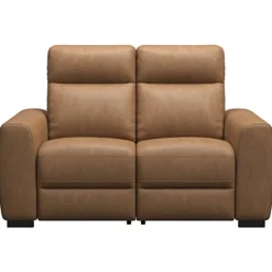 2-Zits Banken-Leen Bakker Bank James elektrisch verstelbaar 2-zits - stof Supple - cognac