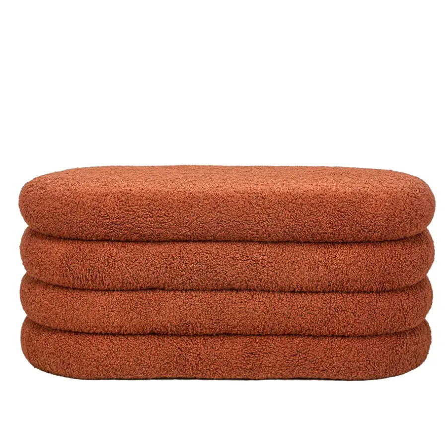 Bankjes-Nordlys Bank met opbergruimte in terracotta lussen