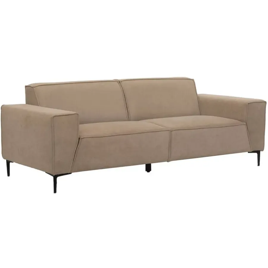 2,5 En 3-Zits Banken-Leen Bakker Bank Romy - 3-zits - stof Curio - beige