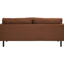 Leen Bakker Bank Siem 2,5-zits - ribstof Fjord - terracotta