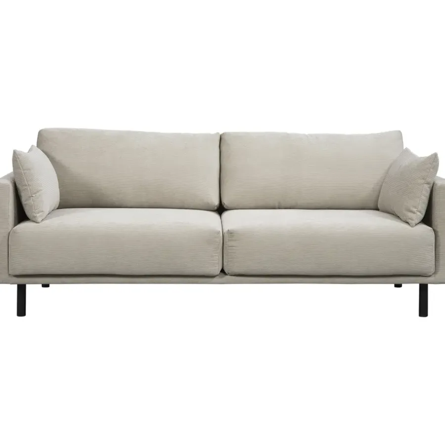 2,5 En 3-Zits Banken-Leen Bakker Bank Siem 3-zits - ribstof Fjord - beige