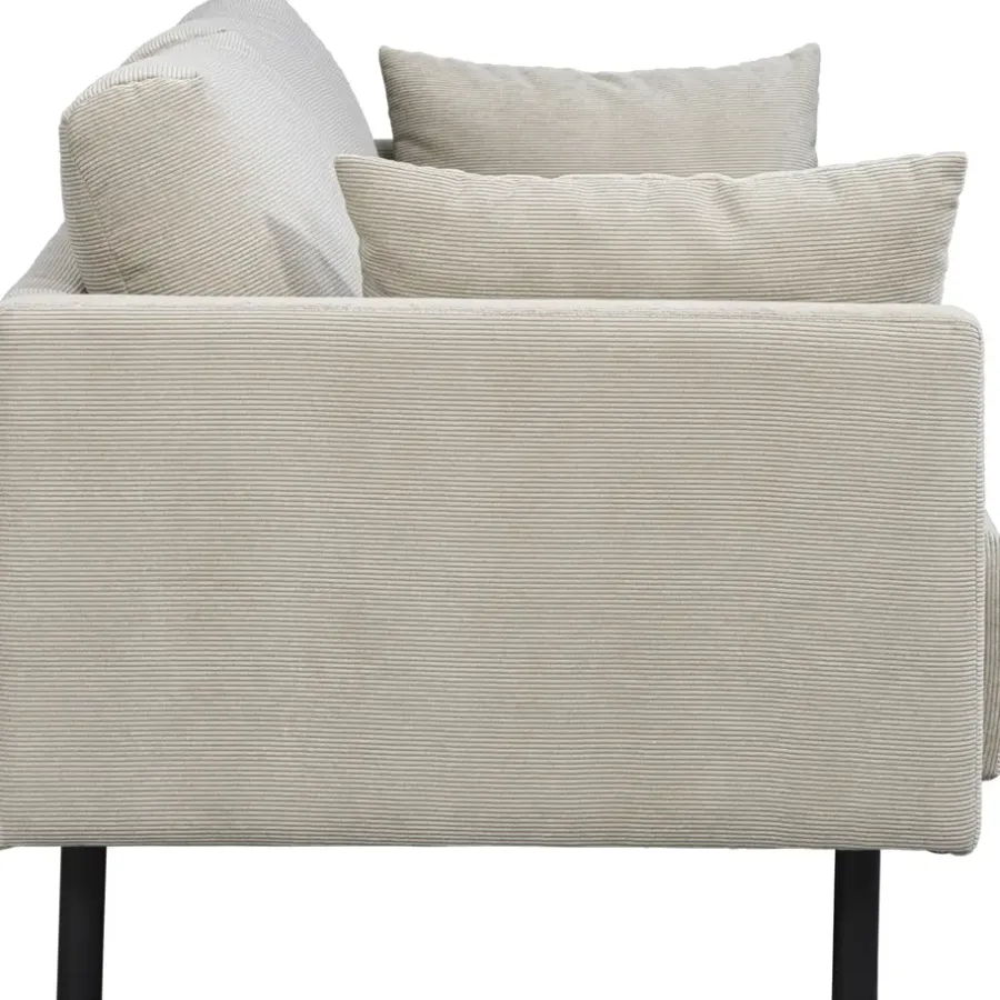 2,5 En 3-Zits Banken-Leen Bakker Bank Siem 3-zits - ribstof Fjord - beige
