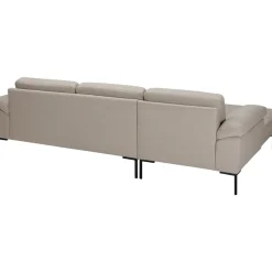 Hoekbanken-Leen Bakker Bank Tom met chaise longue links - Basel - beige