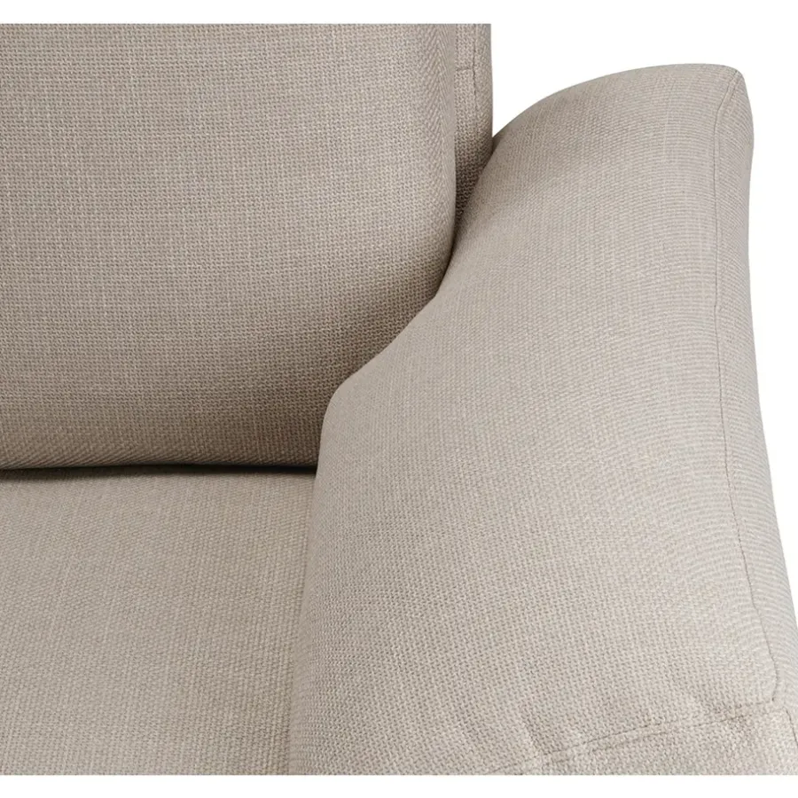 Hoekbanken-Leen Bakker Bank Tom met chaise longue links - Basel - beige