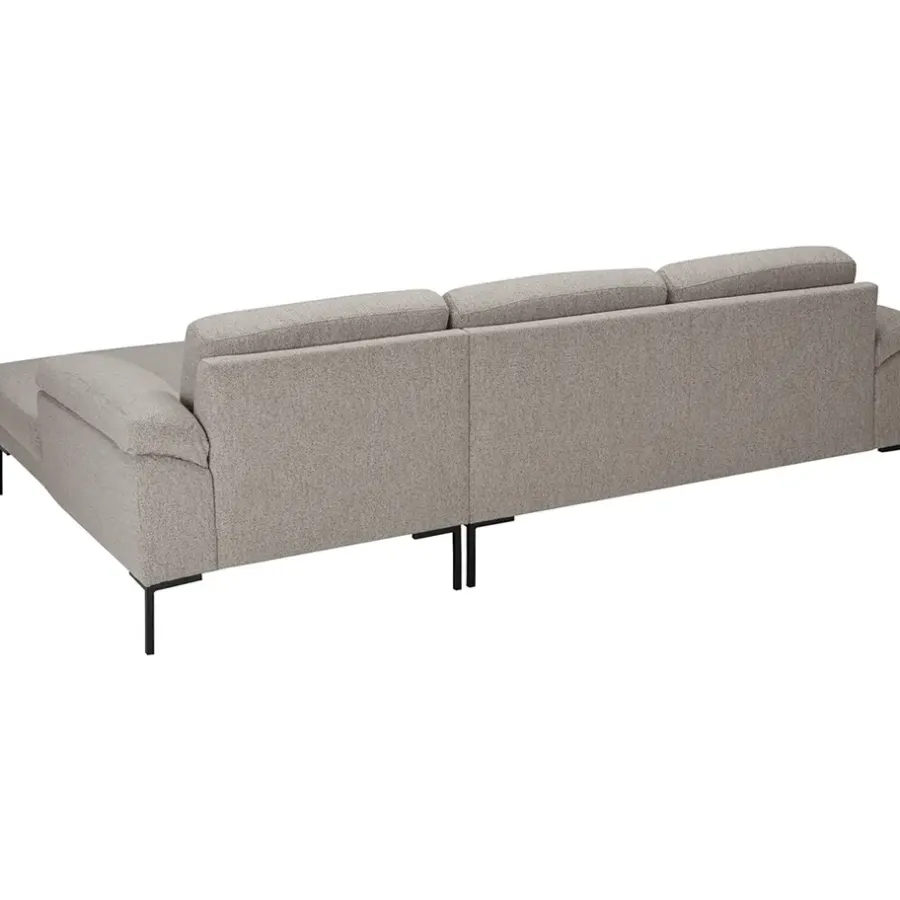 Hoekbanken-Leen Bakker Bank Tom met chaise longue links - Java - beige