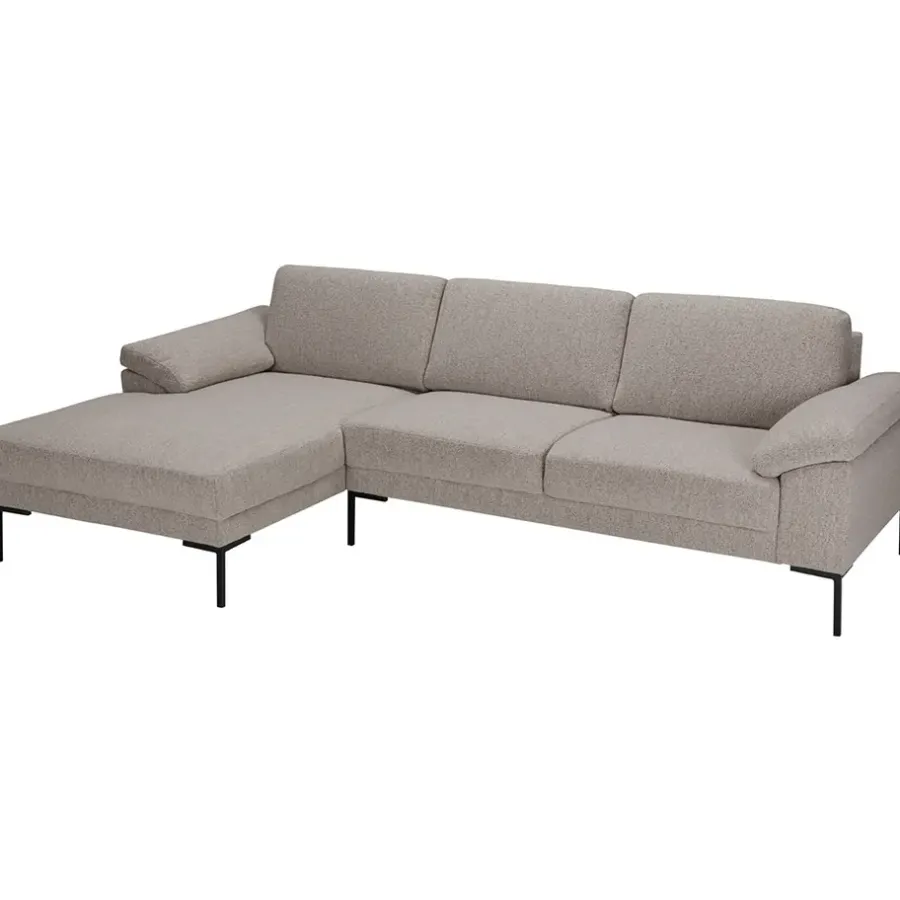 Hoekbanken-Leen Bakker Bank Tom met chaise longue links - Monza - beige