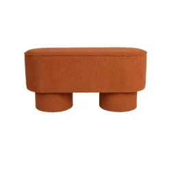 Hockers En Voetenbanken-Giga Living Bankje Rood Bouclé - 93x35x45cm - Halbankje - Marcos