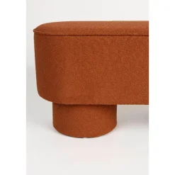 Hockers En Voetenbanken-Giga Living Bankje Rood Bouclé - 93x35x45cm - Halbankje - Marcos