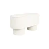 Hockers En Voetenbanken-Giga Living Bankje Wit Bouclé - 93x35x45cm - Halbankje - Marcos