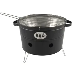 Barbecues En Accessoires-Merkloos Barbecue emmer - tafelmodel - zwart - 33 cm