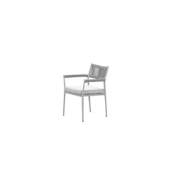 Tuinstoelen-Garden Impressions Barcelona dining fauteuil - taupe - rope grey sand - valley sand