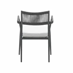 Tuinstoelen-Garden Impressions Barcelona dining fauteuil - c. black - dark grey - valley sand