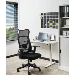 Bureaustoelen|Bureaustoelen-Leen Bakker BARD - Bureaustoel - Zwart - Stof