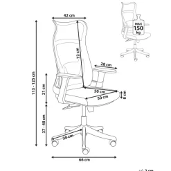 Bureaustoelen|Bureaustoelen-Leen Bakker BARD - Bureaustoel - Zwart - Stof