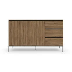 Loft24 Bari - Dressoir met 2 deuren en 3 laden en eiken effect