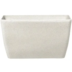 Bloempotten-Beliani BARIS - Bloempot set van 2 - Beige - Groot - Stenenmix
