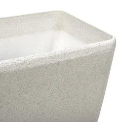 Bloempotten-Beliani BARIS - Bloempot set van 2 - Beige - Groot - Stenenmix