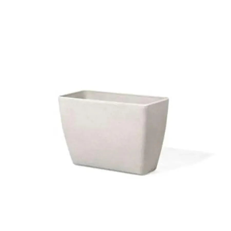 Bloempotten Voor Binnen-Beliani BARIS - Plantenbak - Beige - 60 cm - Stenenmix