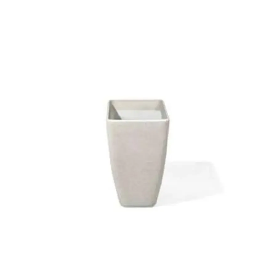 Bloempotten Voor Binnen-Beliani BARIS - Plantenbak - Beige - 60 cm - Stenenmix