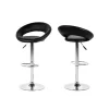 Barkrukken-Giga Living Barkruk - Zwart PU leer - Zithoogte 79cm - Trana - Set van 2