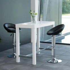 Barkrukken-Giga Living Barkruk - Zwart PU leer - Zithoogte 79cm - Trana - Set van 2