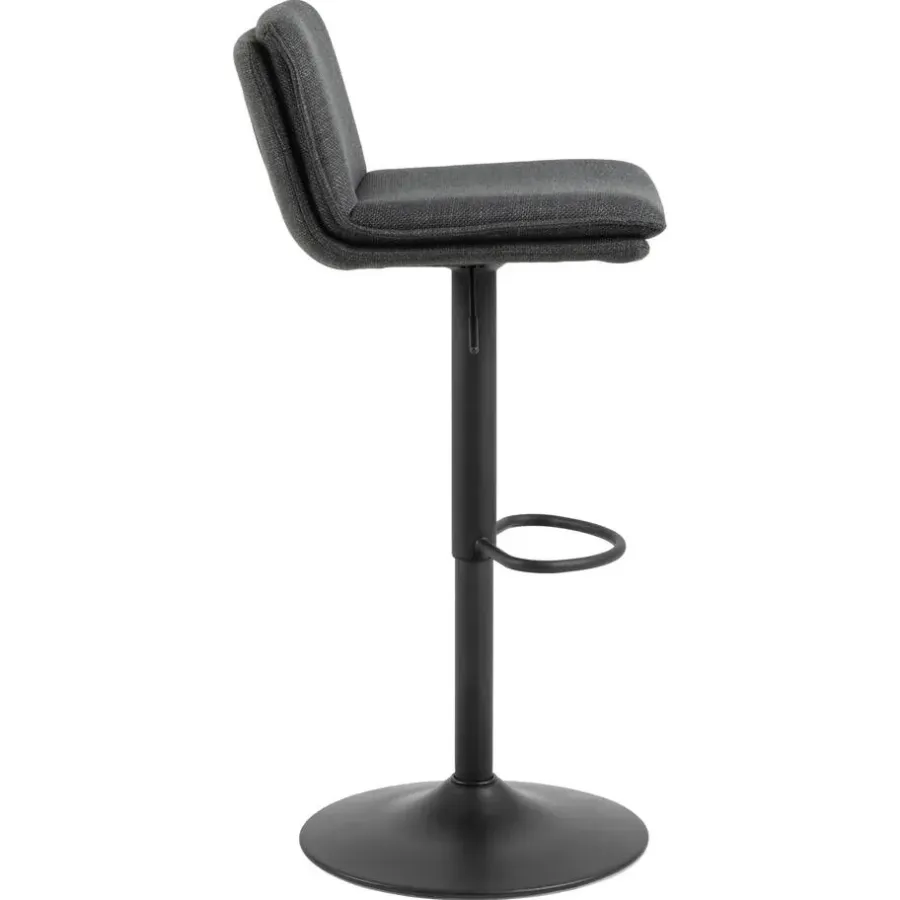 Giga Living Barkruk Donkergrijs Stof - Zithoogte 68-89cm - Tregoss - Set van 2