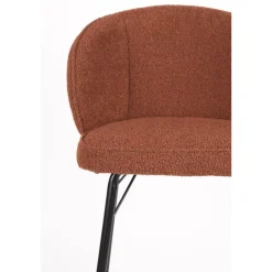 Giga Living Barkruk Oranje Stof - Zithoogte 75cm - 50x52x100cm - Joa - Set van 2