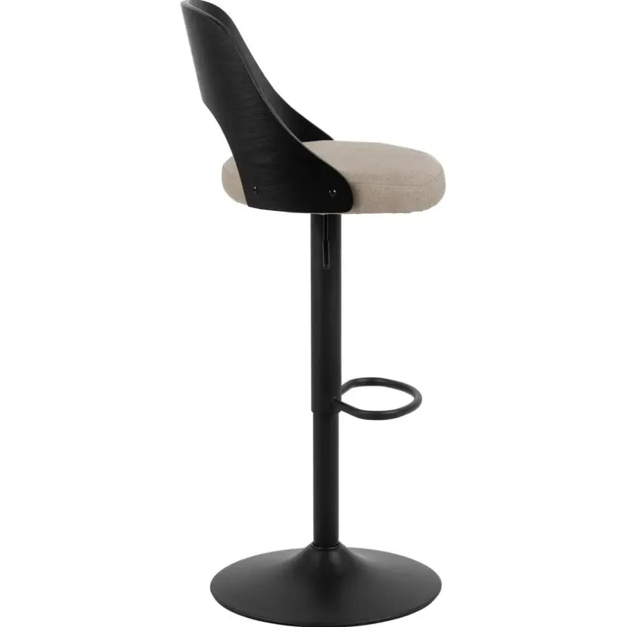 Giga Living Barkruk Zand Stof - Zitbreedte 47cm - 47x51x113cm - Lucas - Set van 2