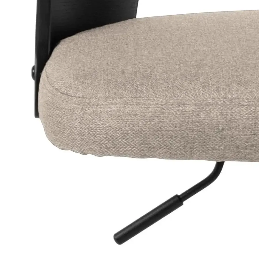 Giga Living Barkruk Zand Stof - Zitbreedte 47cm - 47x51x113cm - Lucas - Set van 2