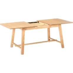Beliani BARNES - Eettafel - Lichthout - 160/200 x 90 cm - MDF