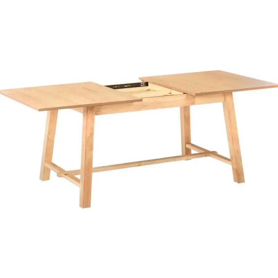 Beliani BARNES - Eettafel - Lichthout - 160/200 x 90 cm - MDF