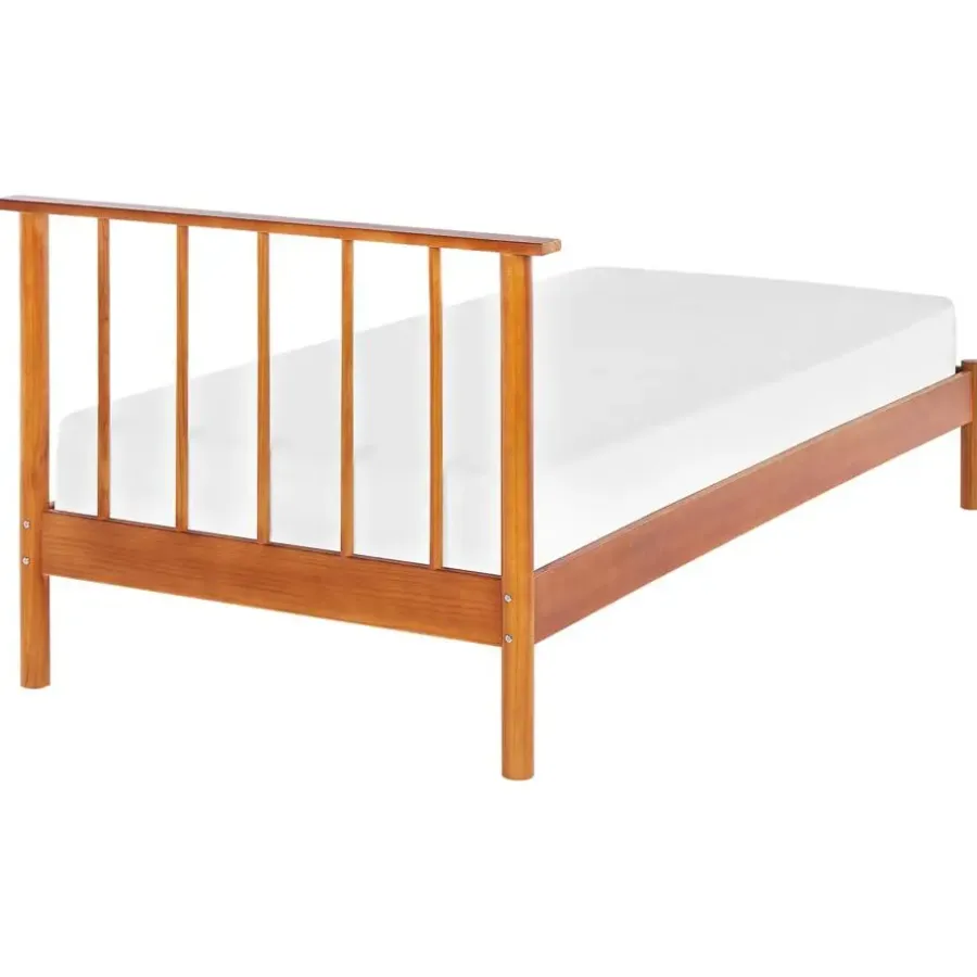 Beliani BARRET - Eenpersoonsbed - Lichte houtkleur - 90 x 200 cm - Dennenhout