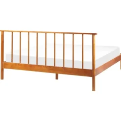 Beliani BARRET II - Tweepersoonsbed - Lichtbruin - 160 x 200 cm - Dennenhout