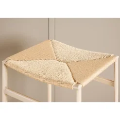Fjôrd Barstoel Beige Touw - Polly - Set van 2