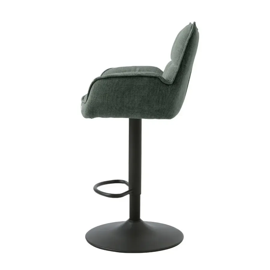 Giga Living Barstoel Groen Stof - Verstelbaar - Marilla - Set van 2