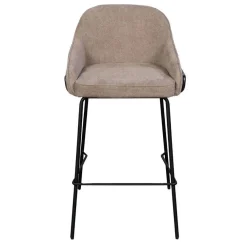 Barkrukken-Giga Meubel Barstoel Taupe - Zithoogte 65cm - Scandinavisch - Stoel Maxime - Set van 2