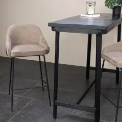 Barkrukken-Giga Meubel Barstoel Taupe - Zithoogte 65cm - Scandinavisch - Stoel Maxime - Set van 2