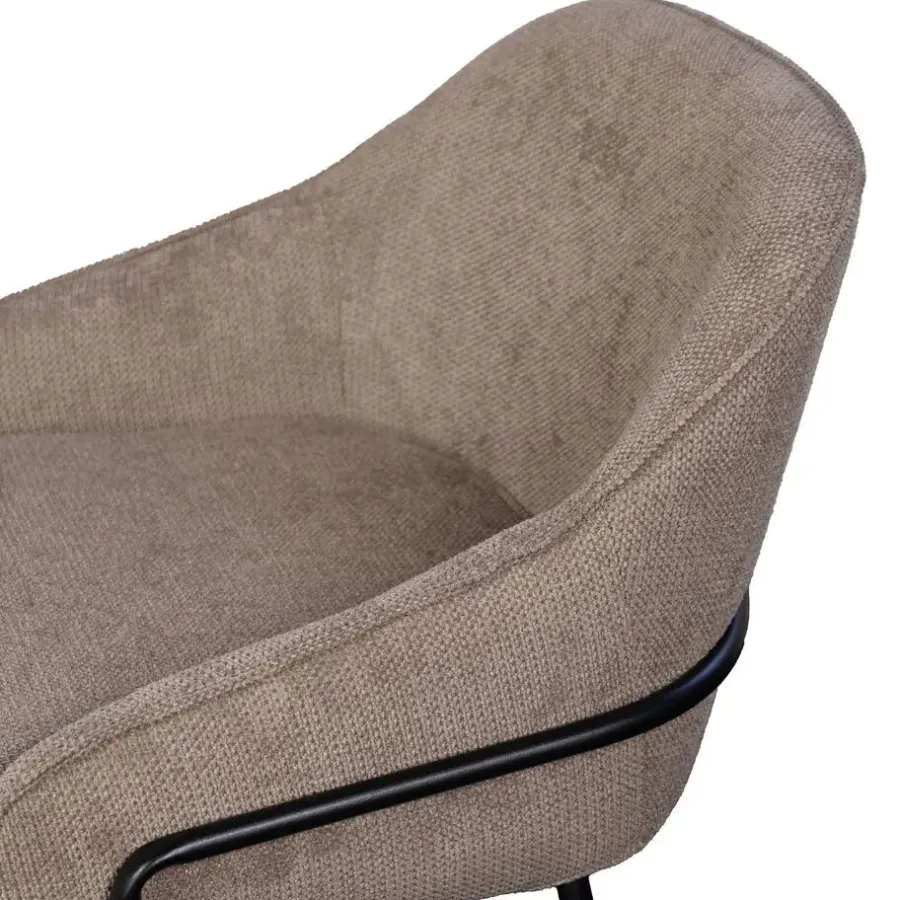 Barkrukken-Giga Meubel Barstoel Taupe - Zithoogte 65cm - Scandinavisch - Stoel Maxime - Set van 2